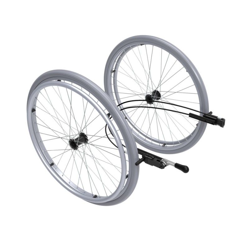 Freins à tirer commande unilatérale pour fauteuil roulant, levier gauche ou droit