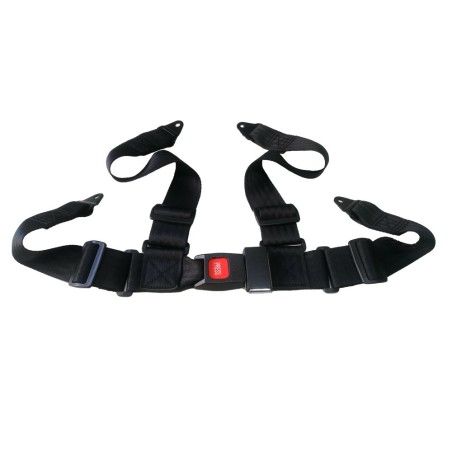 Harnais de sécurité 4 points avec boucle métal taille S et M pour fauteuil roulant
