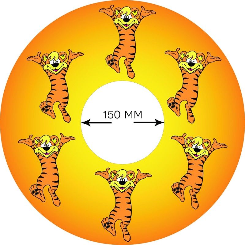 Flasque pour roue de fauteuil roulant avec motif tigre pour roue 22"