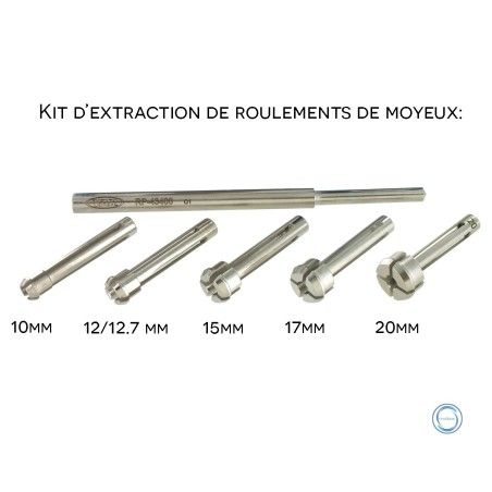 Kit d'extraction de roulements de moyeux pour fauteuil roulant