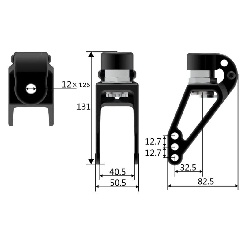 Kit de fourches en aluminium avec amortisseurs réglables pour fauteuil roulant