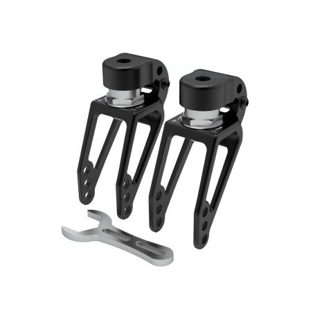Kit de fourches en aluminium avec amortisseurs réglables pour fauteuil roulant