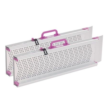 Rampe télescopique en aluminium en 3 parties pour fauteuil roulant