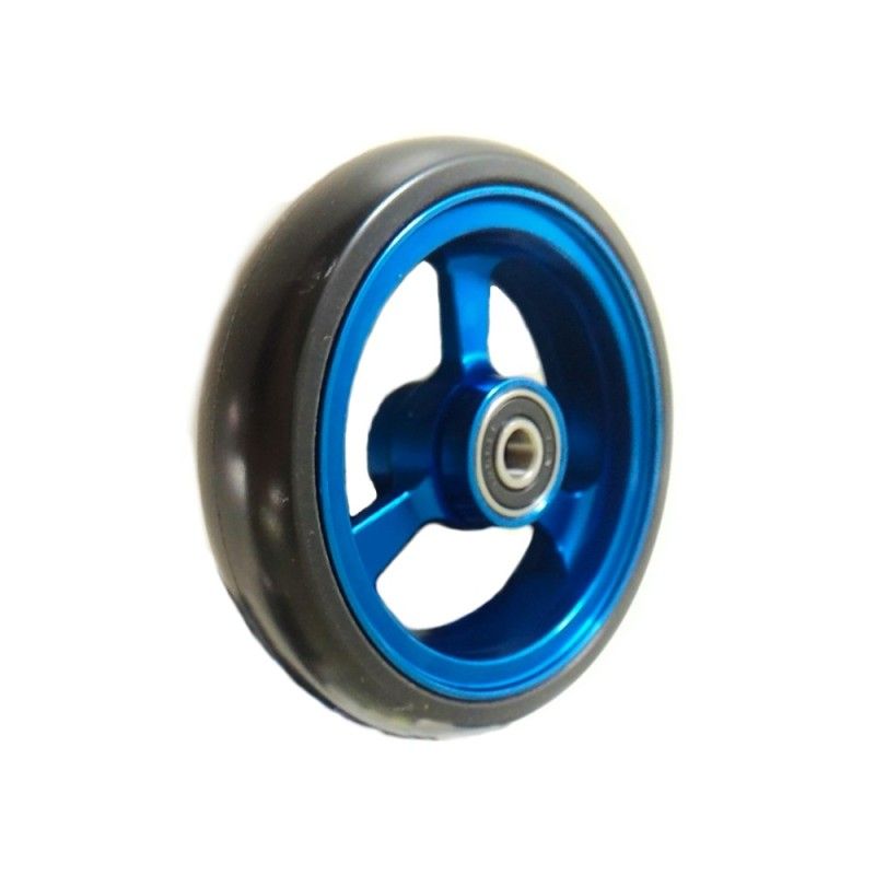 Roue avant jante alu 4" x 1" pour fauteuil roulant (100x25)