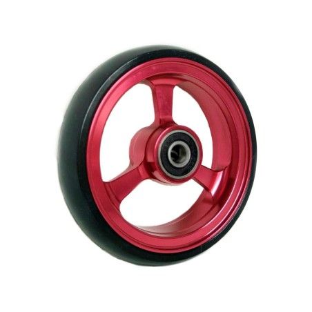 Roue avant jante alu 4" x 1" pour fauteuil roulant (100x25)