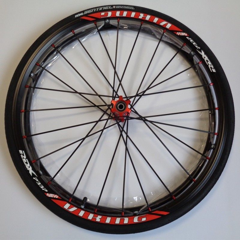 Roue complète Active VIKING 24" 540mm rayons X cross pour fauteuil roulant