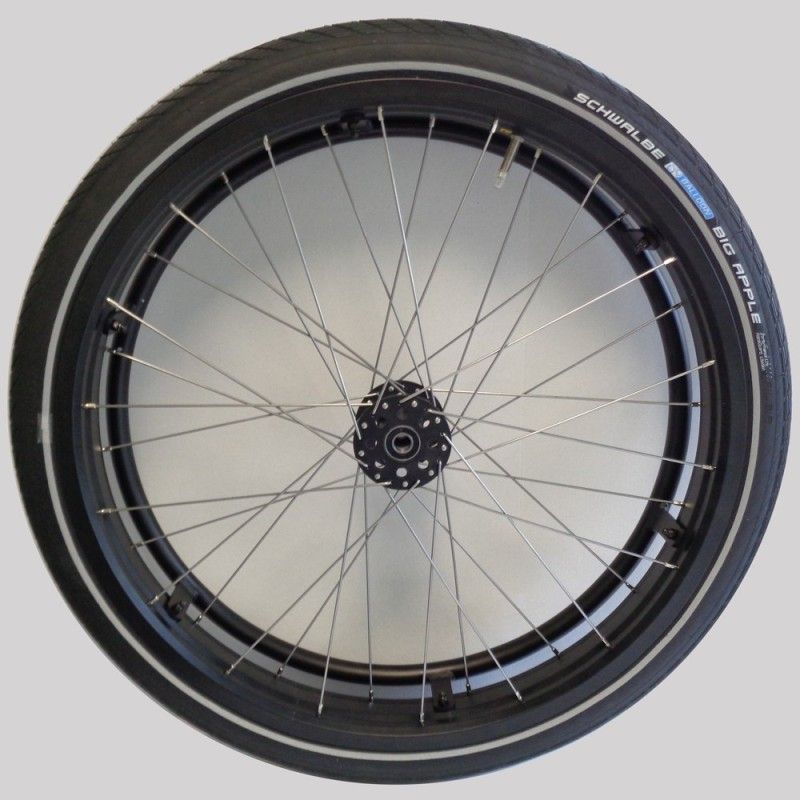 Roue complète OMOBIC BUDDY FAT 24" pour fauteuil roulant droite ou gauche