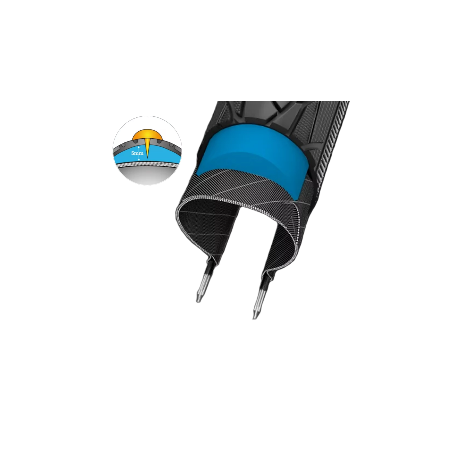 Pneu SCHWALBE MARATHON PLUS EVO noir cranté pour fauteuil roulant