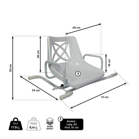 Fauteuil de bain pivotant