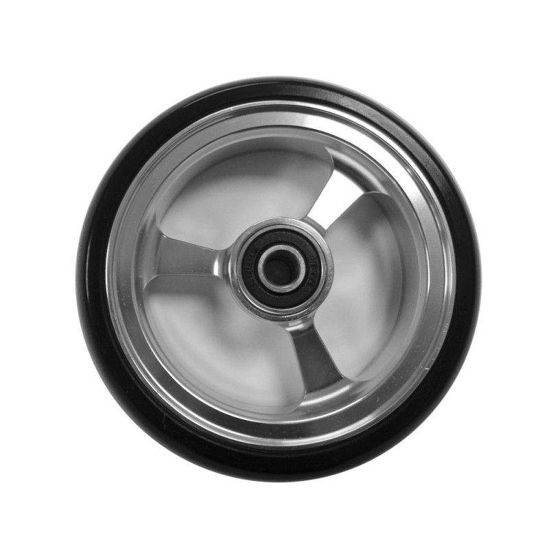 Roue avant jante alu 4" x 1" pour fauteuil roulant (100x25)