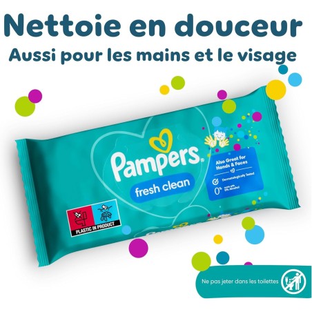 Lingettes Pampers Fresh Clean – Lingettes bébé douces sans alcool | Pampers