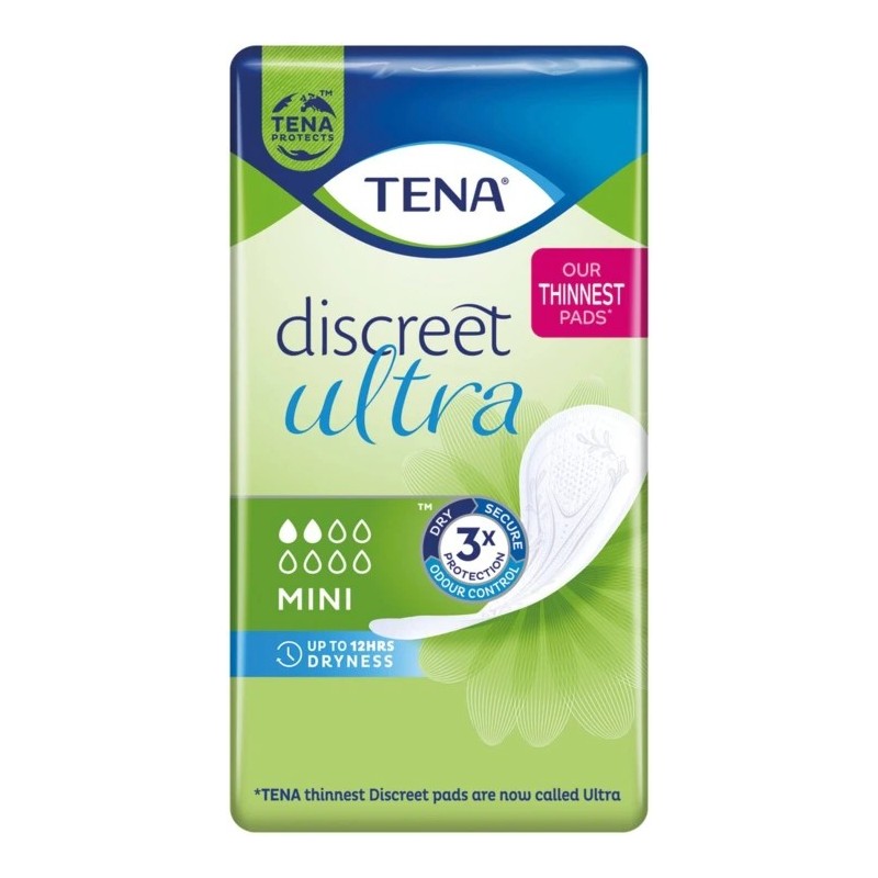 TENA Discreet Mini – Protection fuites urinaires légères ultra discrète | 20 protections