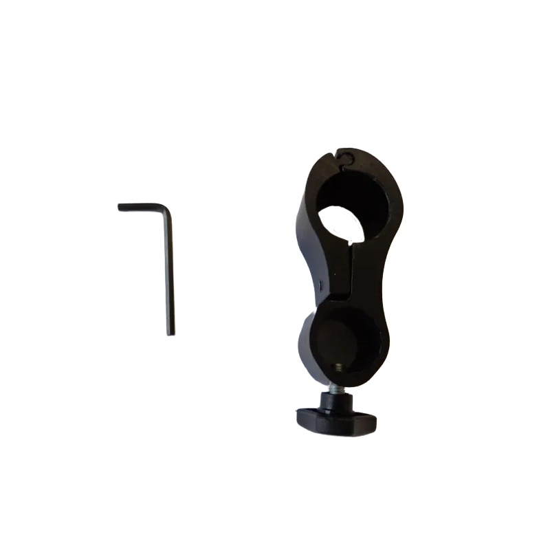 Support de fixation pour tube alu noir diamètre 22 ou 25 mm fauteuil roulant