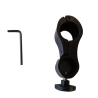 Support de fixation pour tube alu noir diamètre 22 ou 25 mm fauteuil roulant