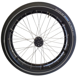 Roue complète OMOBIC BUDDY FAT 24" pour fauteuil roulant droite ou gauche