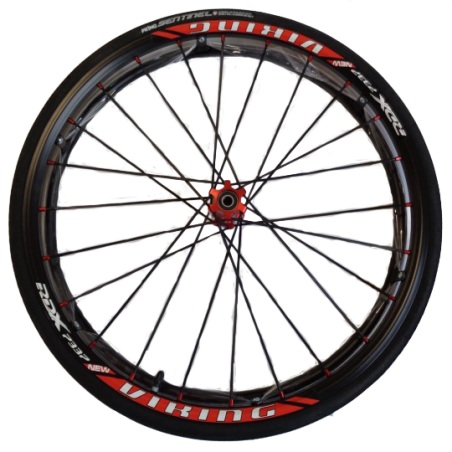 Roue complète Active VIKING 24" 540mm rayons X cross pour fauteuil roulant