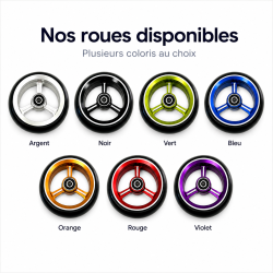 Paire de roues avant pour fauteuil roulant