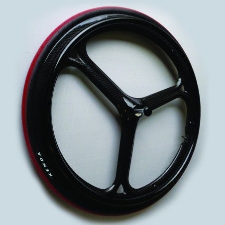 Roue carbone 3 bâtons complète