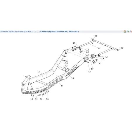 Attache pare-chocs arrière Handbike SHARK