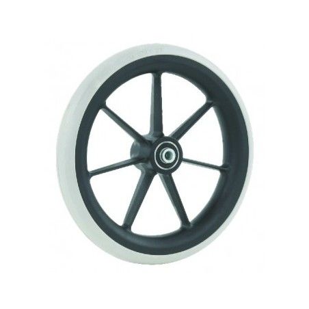 Roue plastique bandage caoutchouc gris Roue plastique bandage caoutchouc gris